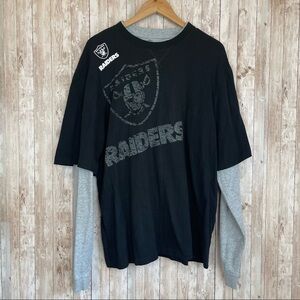 NFL Las Vegas Raiders Long Sleeve Graphic Top Size Large Men